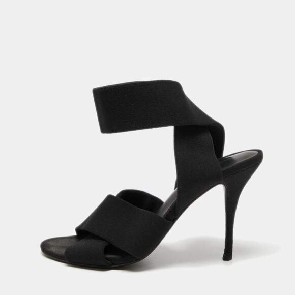 Alexander Wang Black Canvas Wrap‑Around Heels – Size 8.5 (EU 39) - Picture 1 of 6